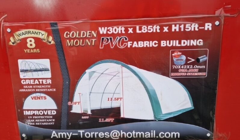 Unused Golden Mount 30x85x15′ PVC Dome Storage Shelter Modular Buildings For Auction: Leeds – 22nd, 23rd, 24th & 25th January 25 @ 8:00am full