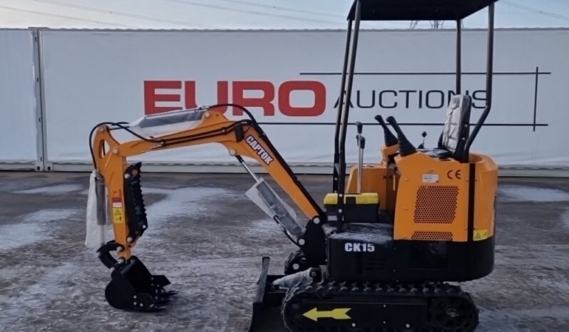 Unused 2024 Captok CK15 Micro Excavators For Auction: Leeds – 22nd, 23rd, 24th & 25th January 25 @ 8:00am full