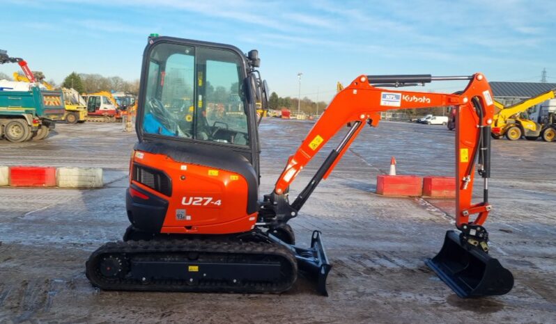 Unused 2024 Kubota U27-4 Mini Excavators For Auction: Leeds – 22nd, 23rd, 24th & 25th January 25 @ 8:00am full