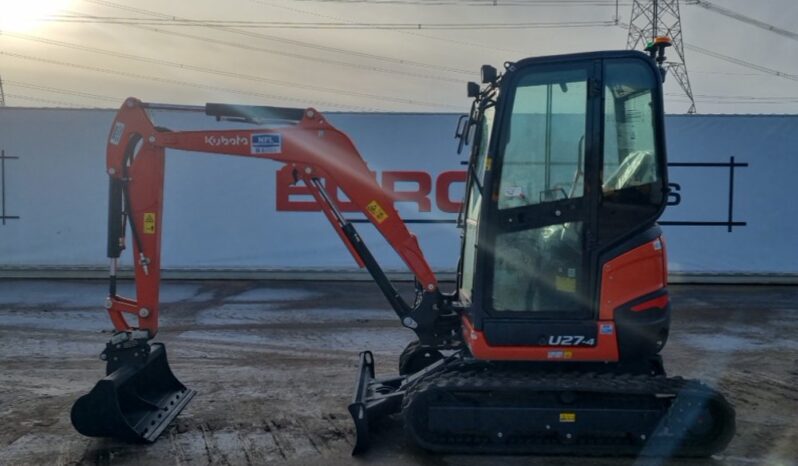 Unused 2024 Kubota U27-4 Mini Excavators For Auction: Leeds – 22nd, 23rd, 24th & 25th January 25 @ 8:00am full