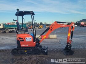 Unused 2024 Kubota U17-3A Mini Excavators For Auction: Leeds – 22nd, 23rd, 24th & 25th January 25 @ 8:00am full