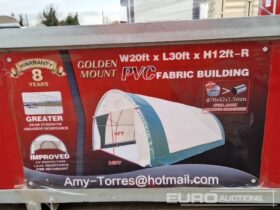 Unused Golden Mount 20x30x12′ PVC Dome Storage Shelter Modular Buildings For Auction: Leeds – 22nd, 23rd, 24th & 25th January 25 @ 8:00am full