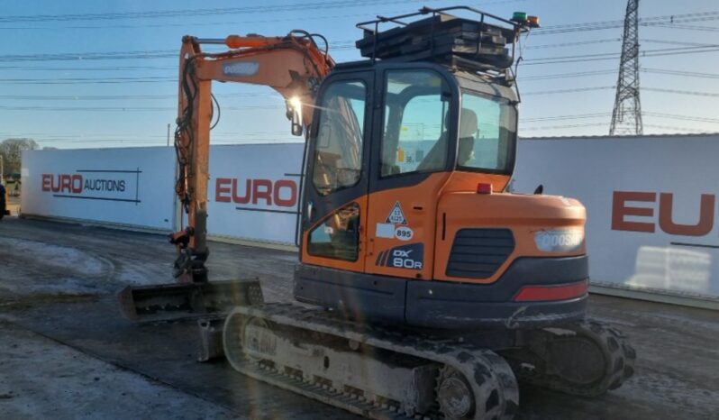 2013 Doosan DX80R 6 Ton+ Excavators For Auction: Leeds – 22nd, 23rd, 24th & 25th January 25 @ 8:00am full