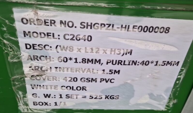 Unused Essential  26′ x 40′ x 9.8′ Container PVC Shelter Modular Buildings For Auction: Leeds – 22nd, 23rd, 24th & 25th January 25 @ 8:00am full