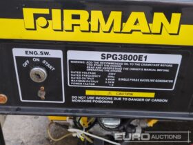 Firman SPG3800E1 Generators For Auction: Dromore – 21st & 22nd February 2025 @ 9:00am For Auction on 2025-02-22 full