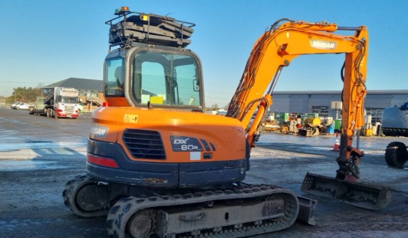 2013 Doosan DX80R 6 Ton+ Excavators For Auction: Leeds – 22nd, 23rd, 24th & 25th January 25 @ 8:00am full