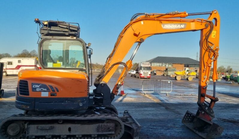 2013 Doosan DX80R 6 Ton+ Excavators For Auction: Leeds – 22nd, 23rd, 24th & 25th January 25 @ 8:00am full