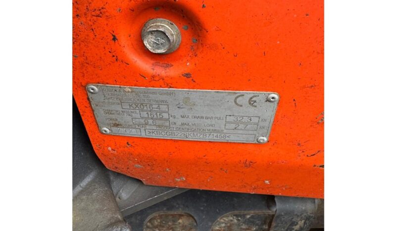 2021 Kubota KX016-4 Mini Excavators For Auction: Leeds – 22nd, 23rd, 24th & 25th January 25 @ 8:00am full