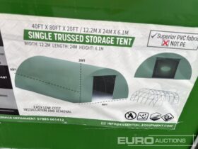 Unused Essential  40′ x 80′ x 20′ PVC Dome Shelter (2 of) Modular Buildings For Auction: Leeds – 22nd, 23rd, 24th & 25th January 25 @ 8:00am