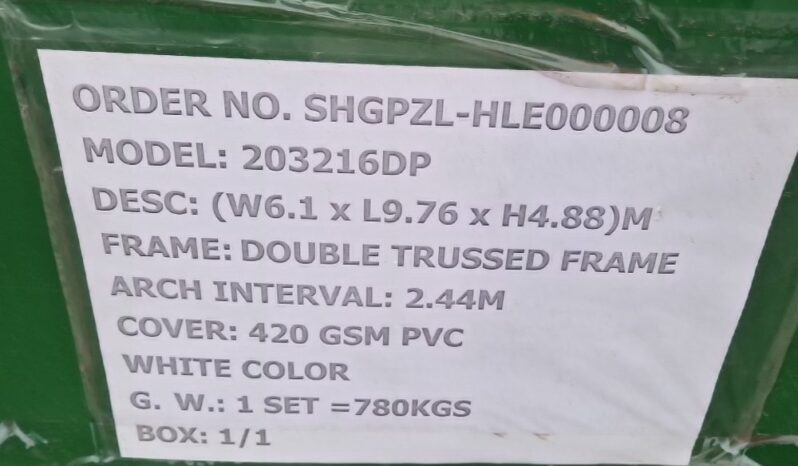 Unused Essential  20′ x 32′ x 16′ Double Trussed Storage PVC Tent Modular Buildings For Auction: Leeds – 22nd, 23rd, 24th & 25th January 25 @ 8:00am full