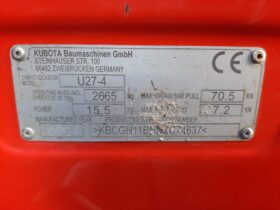 2.7T Excavator Kubota U27-4 2022 full