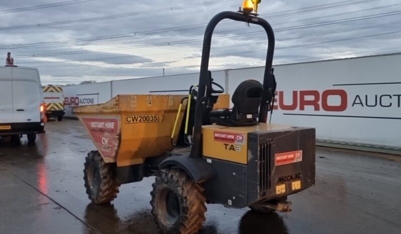 2018 Mecalac TA3 Site Dumpers For Auction: Leeds – 22nd, 23rd, 24th & 25th January 25 @ 8:00am full