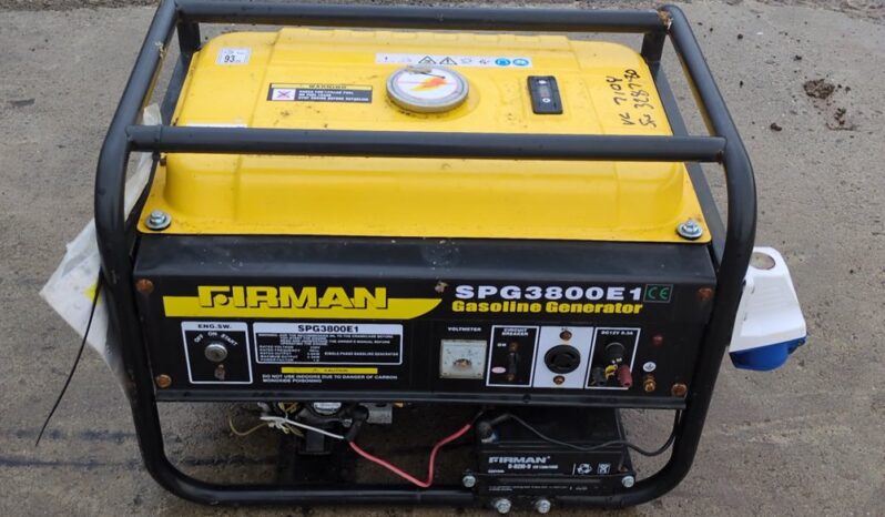 Firman SPG3800E1 Generators For Auction: Dromore – 21st & 22nd February 2025 @ 9:00am For Auction on 2025-02-22 full