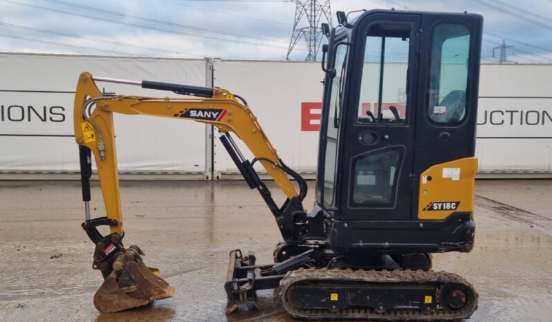 2022 Sany SY18C Mini Excavators For Auction: Leeds – 22nd, 23rd, 24th & 25th January 25 @ 8:00am full