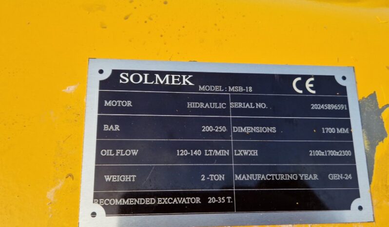 Unused 2024 Solmek MSB-18 Crushing & Screening Attachments For Auction: Leeds – 22nd, 23rd, 24th & 25th January 25 @ 8:00am full