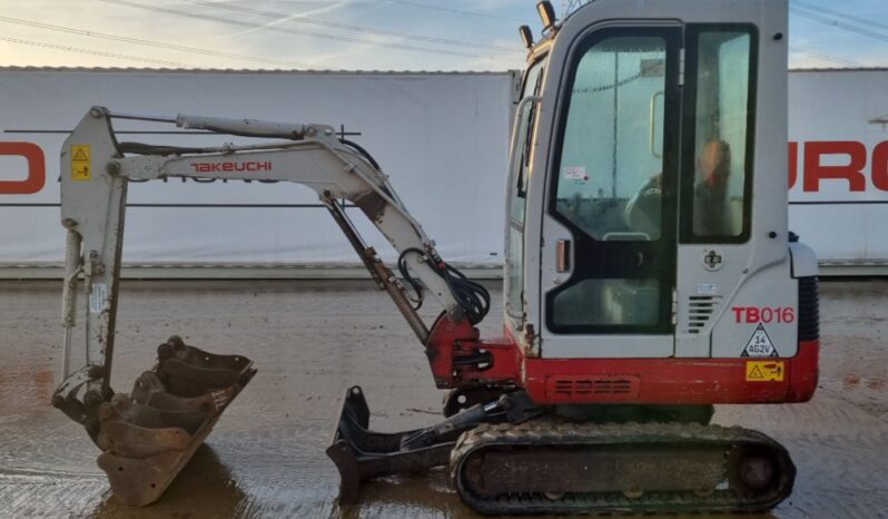 2012 Takeuchi TB016 Mini Excavators For Auction: Leeds – 22nd, 23rd, 24th & 25th January 25 @ 8:00am full