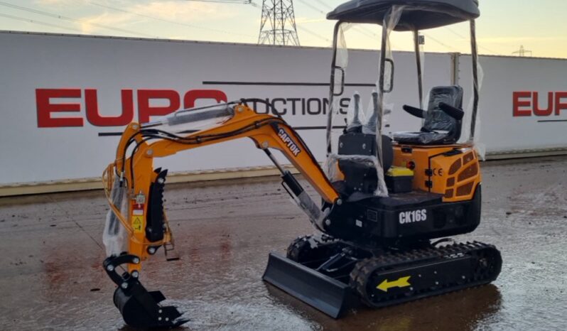 Unused 2024 Captok CK16S Micro Excavators For Auction: Leeds – 22nd, 23rd, 24th & 25th January 25 @ 8:00am