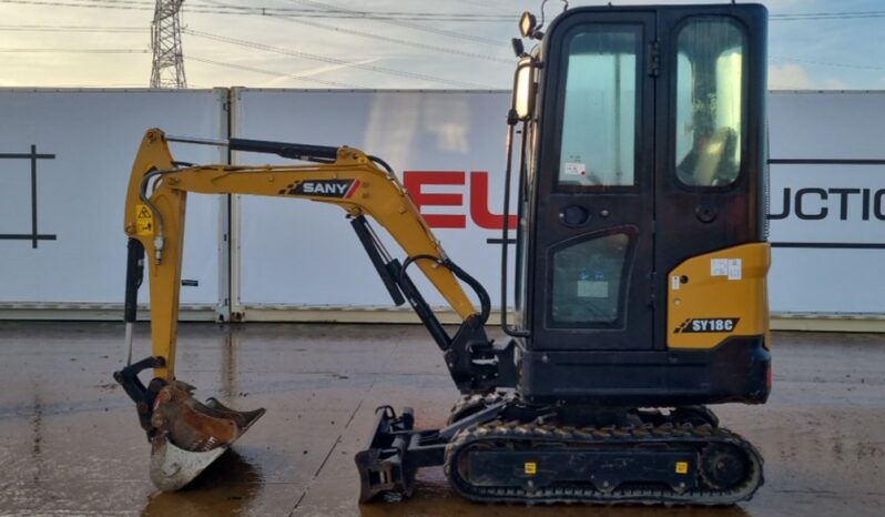 2022 Sany SY18C Mini Excavators For Auction: Leeds – 22nd, 23rd, 24th & 25th January 25 @ 8:00am full