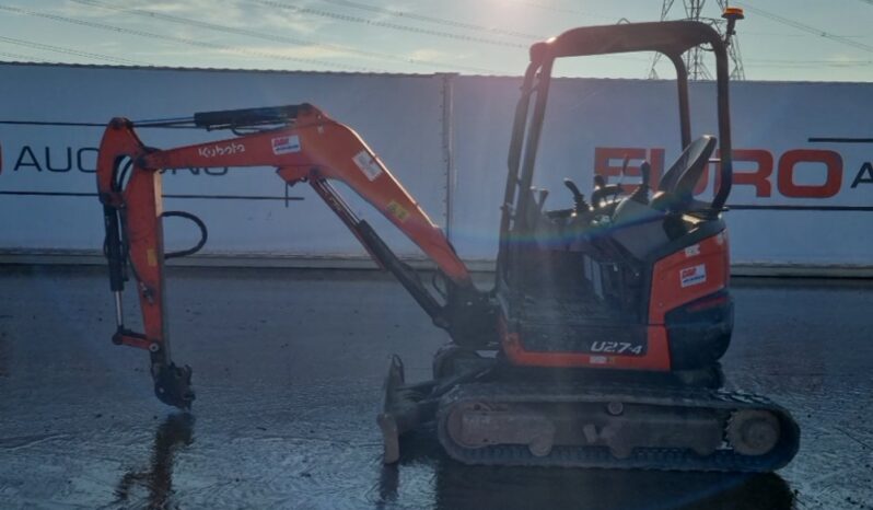 2016 Kubota U27-4 Mini Excavators For Auction: Leeds – 22nd, 23rd, 24th & 25th January 25 @ 8:00am full