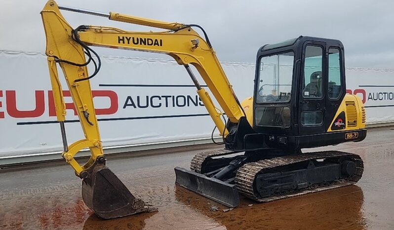 Hyundai R55-7 Mini Excavators For Auction: Dromore – 21st & 22nd February 2025 @ 9:00am For Auction on 2025-02-22