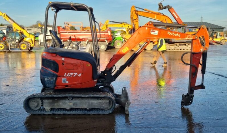 2016 Kubota U27-4 Mini Excavators For Auction: Leeds – 22nd, 23rd, 24th & 25th January 25 @ 8:00am full