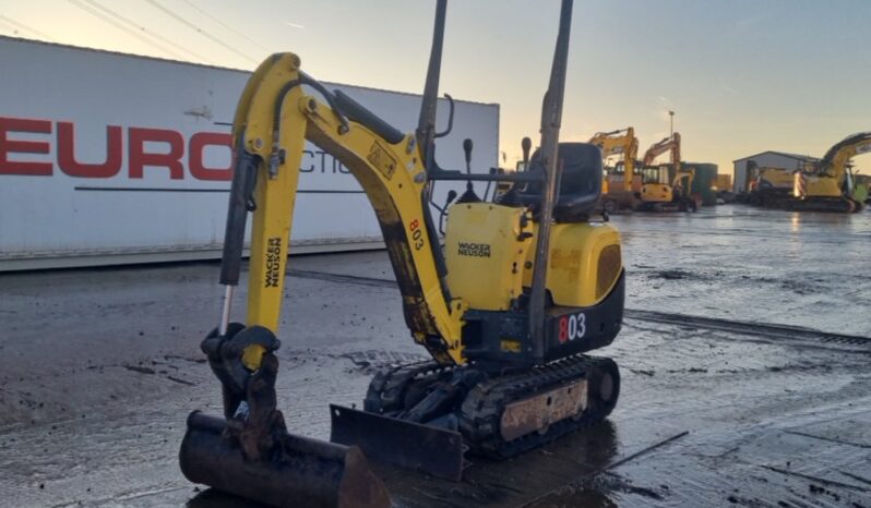 2018 Wacker Neuson 803 Micro Excavators For Auction: Leeds – 22nd, 23rd, 24th & 25th January 25 @ 8:00am