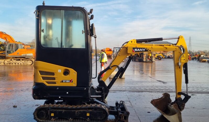 2022 Sany SY18C Mini Excavators For Auction: Leeds – 22nd, 23rd, 24th & 25th January 25 @ 8:00am full