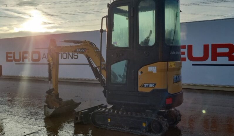 2022 Sany SY18C Mini Excavators For Auction: Leeds – 22nd, 23rd, 24th & 25th January 25 @ 8:00am full