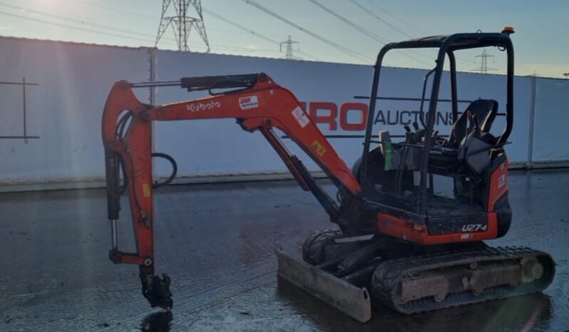 2016 Kubota U27-4 Mini Excavators For Auction: Leeds – 22nd, 23rd, 24th & 25th January 25 @ 8:00am