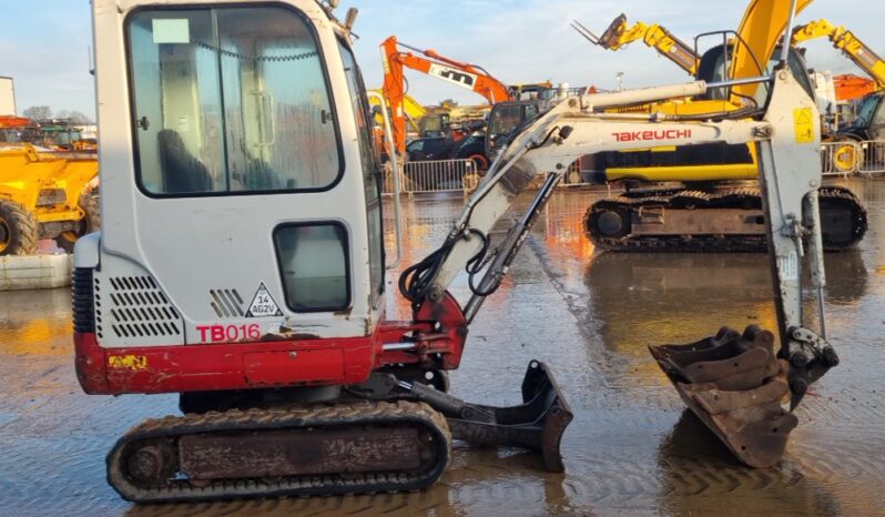 2012 Takeuchi TB016 Mini Excavators For Auction: Leeds – 22nd, 23rd, 24th & 25th January 25 @ 8:00am full