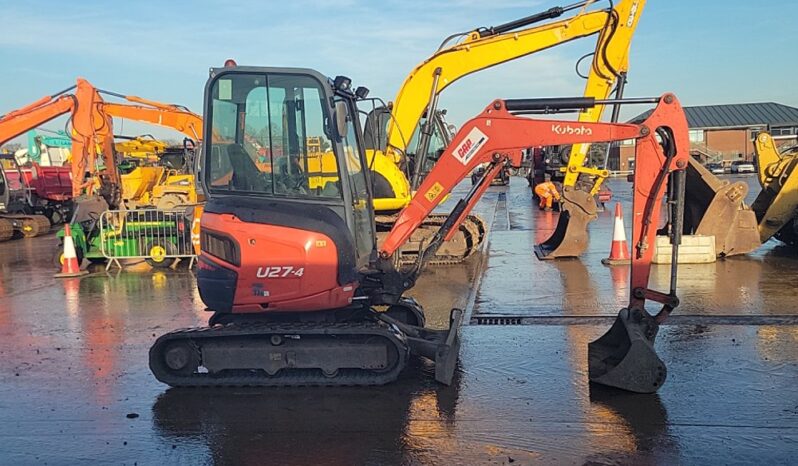 2015 Kubota U27-4 Mini Excavators For Auction: Leeds – 22nd, 23rd, 24th & 25th January 25 @ 8:00am full