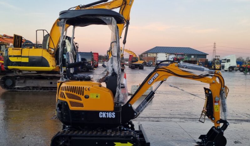 Unused 2024 Captok CK16S Micro Excavators For Auction: Leeds – 22nd, 23rd, 24th & 25th January 25 @ 8:00am full