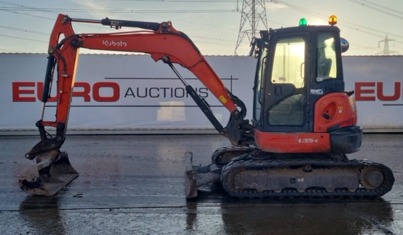 2013 Kubota U55-4 Mini Excavators For Auction: Leeds – 22nd, 23rd, 24th & 25th January 25 @ 8:00am full