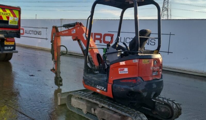 2016 Kubota U27-4 Mini Excavators For Auction: Leeds – 22nd, 23rd, 24th & 25th January 25 @ 8:00am full