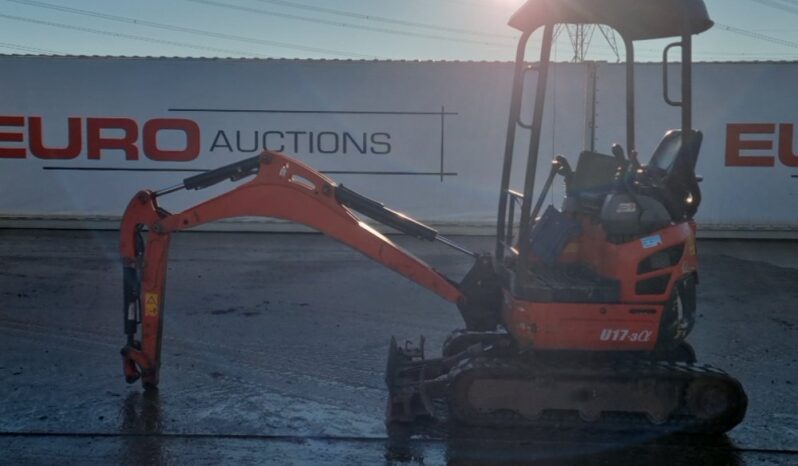 2016 Kubota U17-3A Mini Excavators For Auction: Leeds – 22nd, 23rd, 24th & 25th January 25 @ 8:00am full