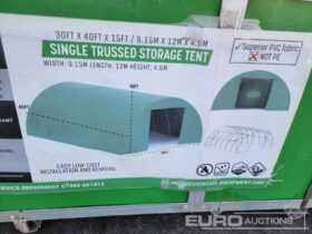 Unused Essential  30′ x 40′ x 15′ Single Trussed Storage PVC Tent Modular Buildings For Auction: Leeds – 22nd, 23rd, 24th & 25th January 25 @ 8:00am full