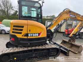 2022 Sany SY50U Mini Excavators For Auction: Leeds – 22nd, 23rd, 24th & 25th January 25 @ 8:00am full