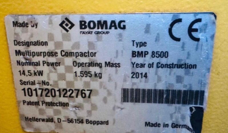 2014 Bomag BMP 8500 Roller full