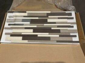 X10 Boxes of X5 per Box Modern Mosaic Mixed Boarder 600 x 300mm Beige For Auction on 2025-01-31 For Auction on 2025-01-31