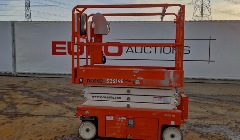 2019 Snorkel S3219E Manlifts For Auction: Leeds – 5th, 6th, 7th & 8th March 2025 @ 8:00am full