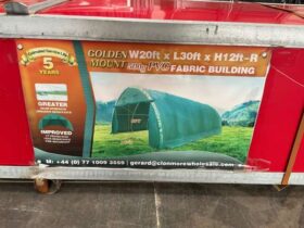 Unused Golden Mount S203012R PVC Fabric Building 20ft x 30ft x 12ft For Auction on 2025-02-27 For Auction on 2025-02-27 full