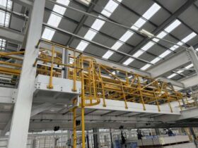 Cell 1 (Wall section lift and inspection gantry) Comprising of 75m x 20m steel framed gantry inspection module featuring 2 x 5000kg frame lifting crab. 4 Stahl hoists per unit. For Auction on 2025-03-10 For Auction on 2025-03-10 full