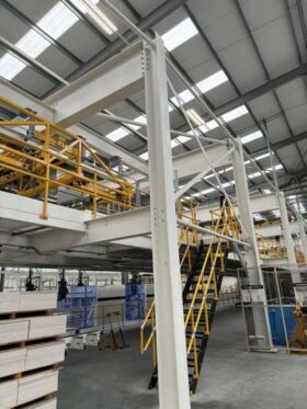 Cell 1 (Wall section lift and inspection gantry) Comprising of 75m x 20m steel framed gantry inspection module featuring 2 x 5000kg frame lifting crab. 4 Stahl hoists per unit. For Auction on 2025-03-10 For Auction on 2025-03-10 full