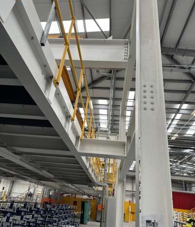 Cell 1 (Wall section lift and inspection gantry) Comprising of 75m x 20m steel framed gantry inspection module featuring 2 x 5000kg frame lifting crab. 4 Stahl hoists per unit. For Auction on 2025-03-10 For Auction on 2025-03-10 full