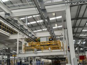 Cell 1 (Wall section lift and inspection gantry) Comprising of 75m x 20m steel framed gantry inspection module featuring 2 x 5000kg frame lifting crab. 4 Stahl hoists per unit. For Auction on 2025-03-10 For Auction on 2025-03-10 full