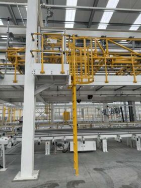 Cell 1 (Wall section lift and inspection gantry) Comprising of 75m x 20m steel framed gantry inspection module featuring 2 x 5000kg frame lifting crab. 4 Stahl hoists per unit. For Auction on 2025-03-10 For Auction on 2025-03-10 full