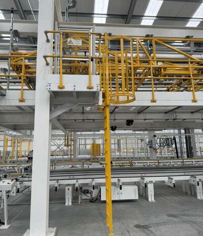 Cell 1 (Wall section lift and inspection gantry) Comprising of 75m x 20m steel framed gantry inspection module featuring 2 x 5000kg frame lifting crab. 4 Stahl hoists per unit. For Auction on 2025-03-10 For Auction on 2025-03-10 full