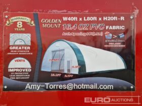 Unused Golden Mount W40′ x L80′ x H20′ PVC Fabric Building Modular Buildings For Auction: Leeds – 5th, 6th, 7th & 8th March 2025 @ 8:00am