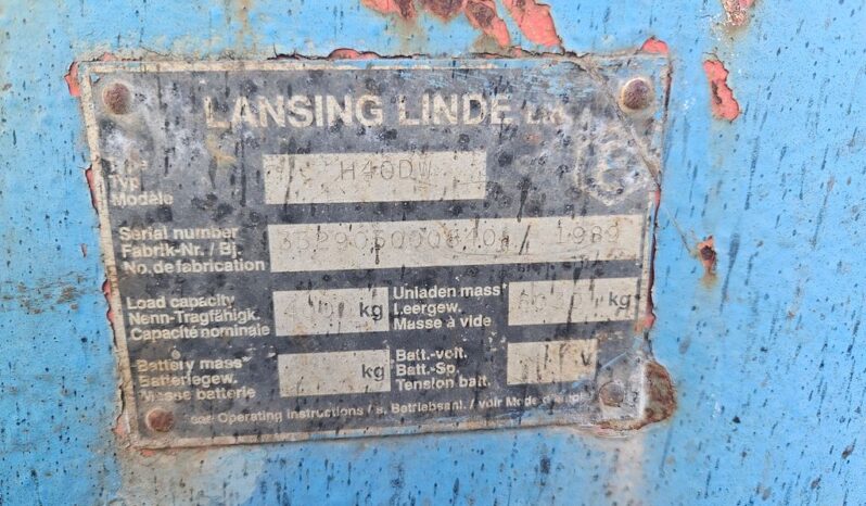 1989 LANSING LINDE H40DW FORKLIFT For Auction on 2025-03-18 For Auction on 2025-03-18 full