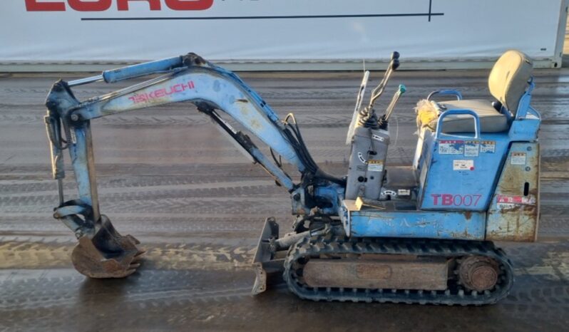 Takeuchi TB007 Micro Excavators For Auction: Leeds – 5th, 6th, 7th & 8th March 2025 @ 8:00am full